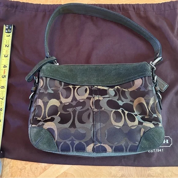 Coach Chelsea Optic Signature Logo Satchel 7035 - Picture 9 of 11